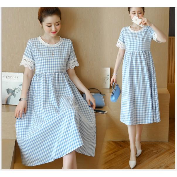 ĐẦM BẦU VÁY BẦU CÔNG SỞ CA RÔ XANH BIỂN