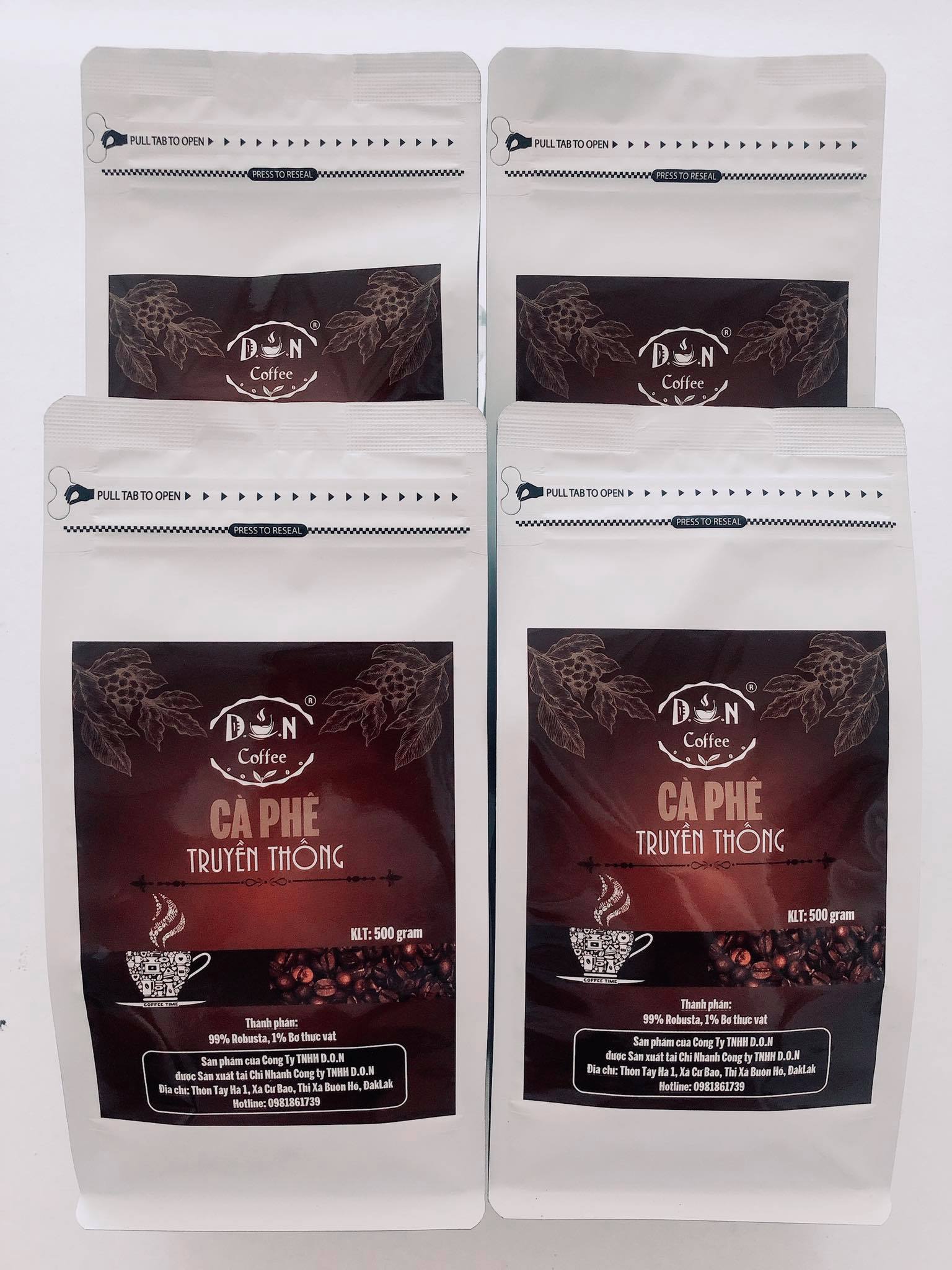 CÀ PHÊ RANG XAY D.O.N COFFEE TRUYỀN THỐNG  500gram (Bột)