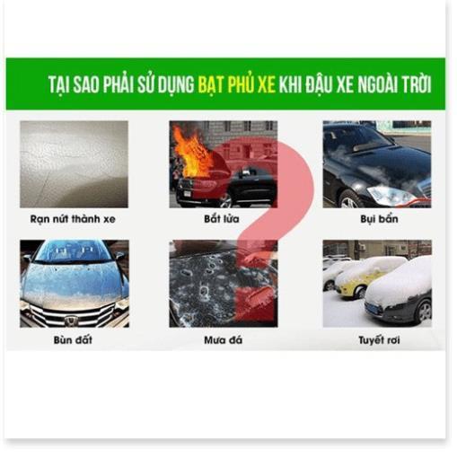 Bạt phủ xe ô tô cao cấp 3 lớp chống nắng, mưa to, gió lớn, đủ SIZE mọi kích cỡ xe ô tô Bảo Hành Uy Tín Lỗi 1 Đổi 1