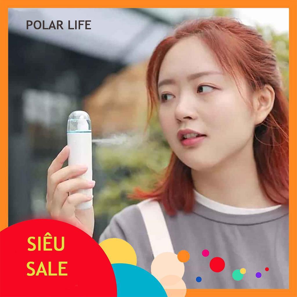 ️️Máy Phun Sương Mini Cầm Tay, Tạo Độ Ẩm Cho Da Polar Life - Pin 1200mh, Nhỏ Gọn, Tiện Lợi