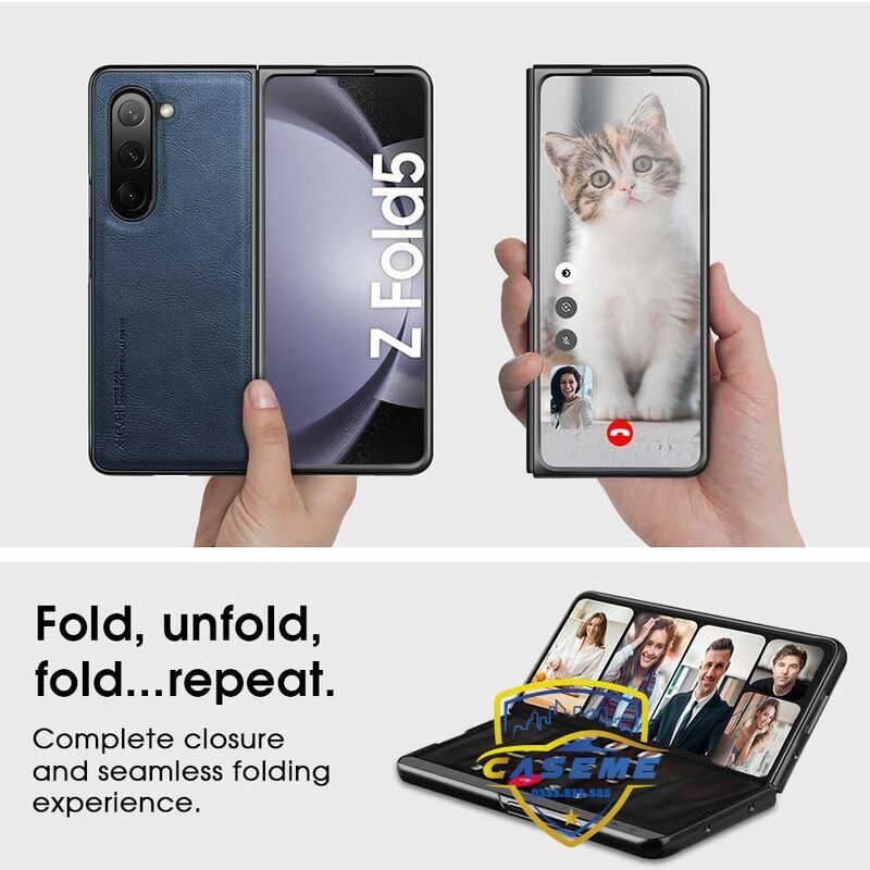 Ốp lưng da dành cho Samsung Galaxy Z Fold5 hàng chính hãng X-Level cao cấp