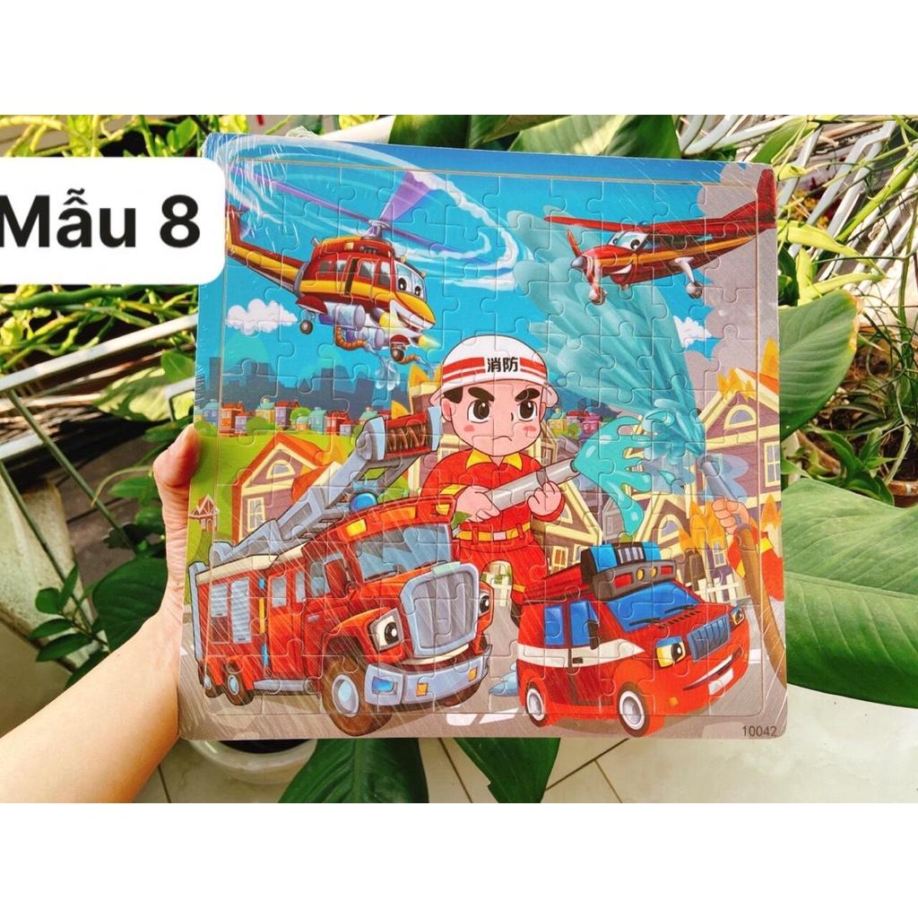 Đồ chơi bộ tranh xếp hình, ghép hình bằng gỗ 100 mảnh puzzle phát triển tư duy trí tuệ cho bé - tranh ghép gỗ 100 miếng