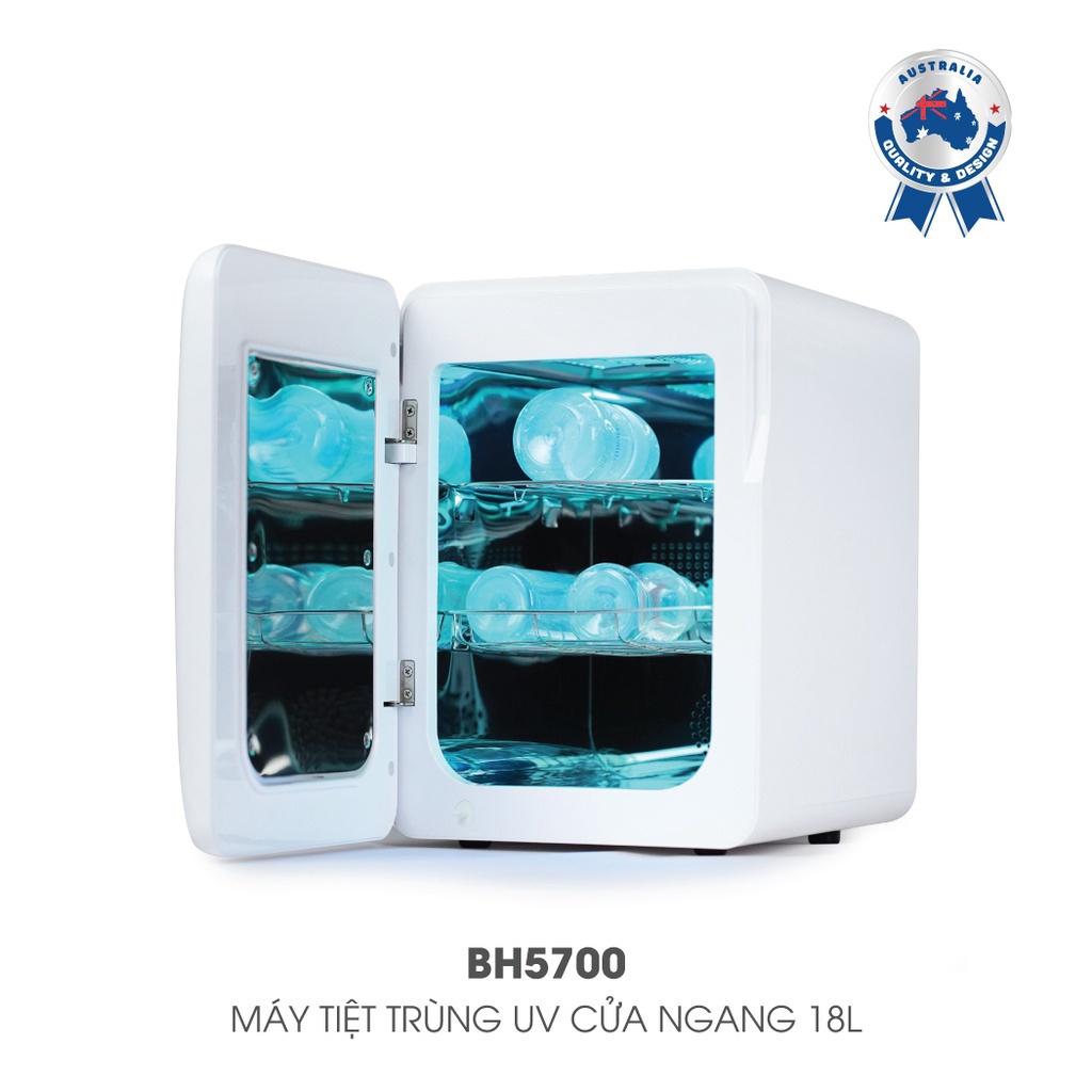 Máy tiệt trùng UV cửa ngang BioHealth BH5700 18L tích hợp 4 chế độ tự chọn: tự động - tiệt trùng - sấy khô - bảo quản