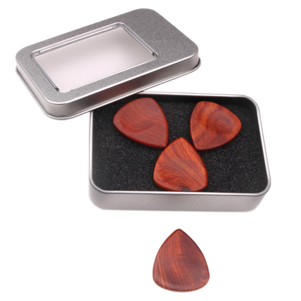 Solid Wood Guitar Pick Plectrum for Acoustic Electric Guitar Ukulele Bass