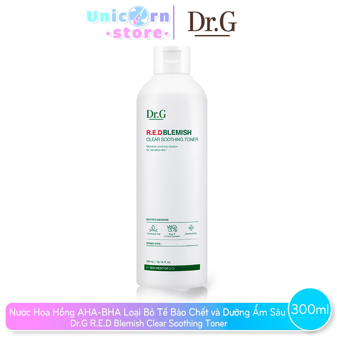 Nước Cân Bằng Dr.G 300ml Dưỡng Ẩm, Làm Dịu Da R.E.D Blemish Clear Soothing Toner 300ml 