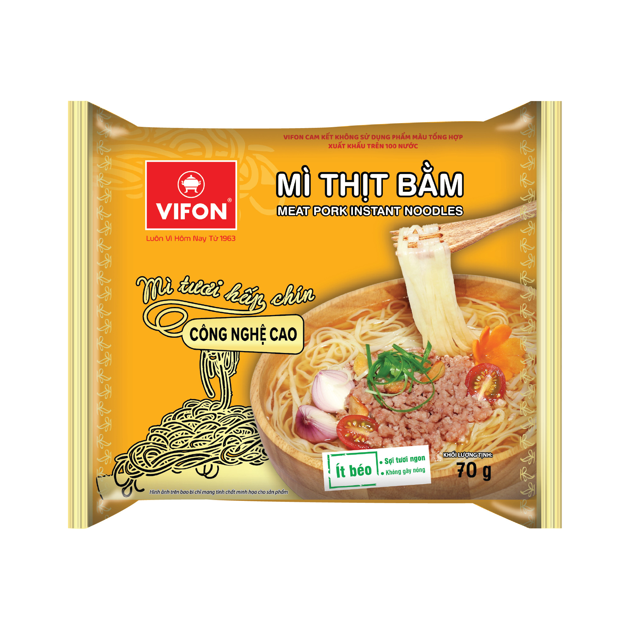 Thùng 30 Gói Mì Tươi VIFON vị Thịt Bằm (70gr/Gói)