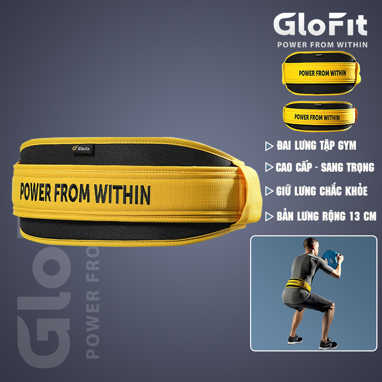 Đai Lưng Tập Gym Glofit-GFHY002. Đai Lưng Tập Thể Hình Cao Cấp -