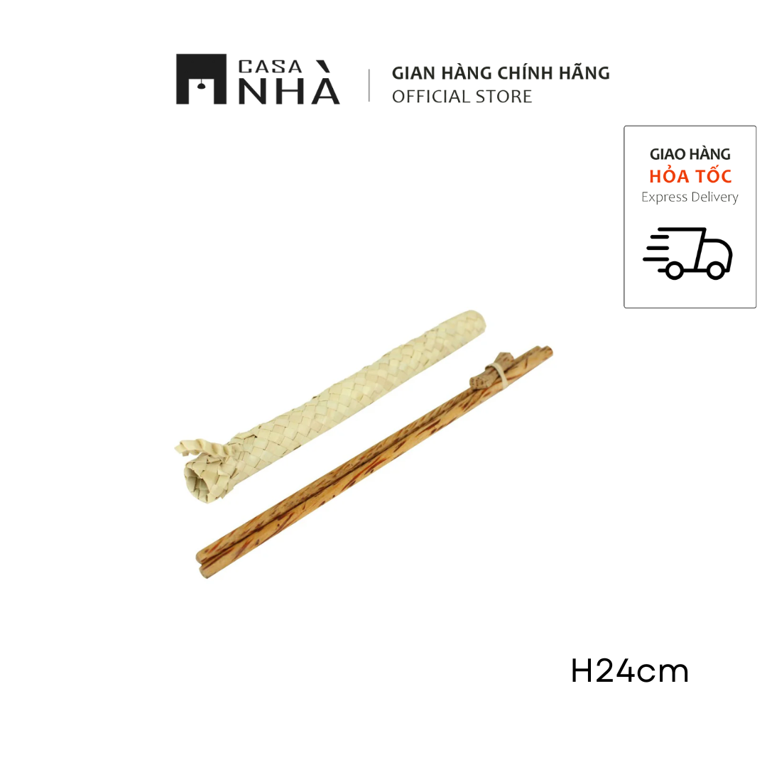 Bộ đũa tre kèm vỏ đan thủ công nhiều màu - Đũa tre có bao riêng kèm đỗ gác đũa - Bộ đũa 3 món SUMPIT