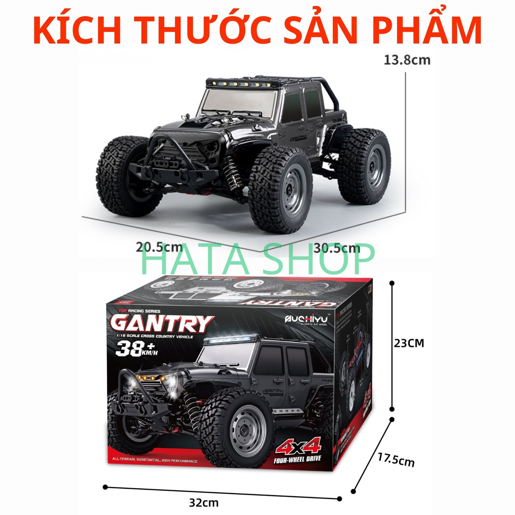 Xe Jeep Địa Hình GANTRY Điều Khiển Từ Xa Tốc Độ 38km/h SCY-16103 Tỉ Lệ 1:16 SUCHIYU R/C tỉ lệ 1:16, xe leo núi địa hình tốc độ cao