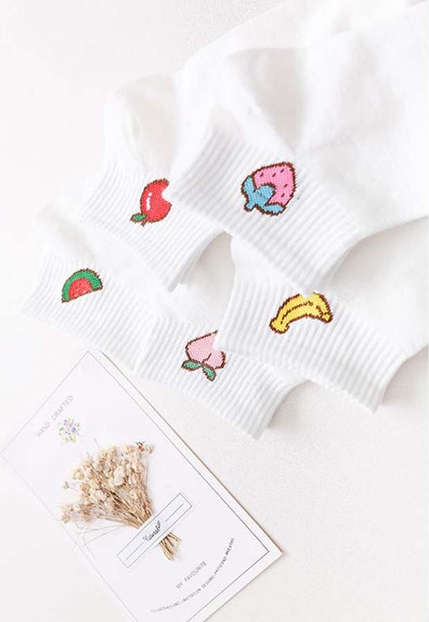 Combo 5 đôi tất hoa quả nữ siêu xinh