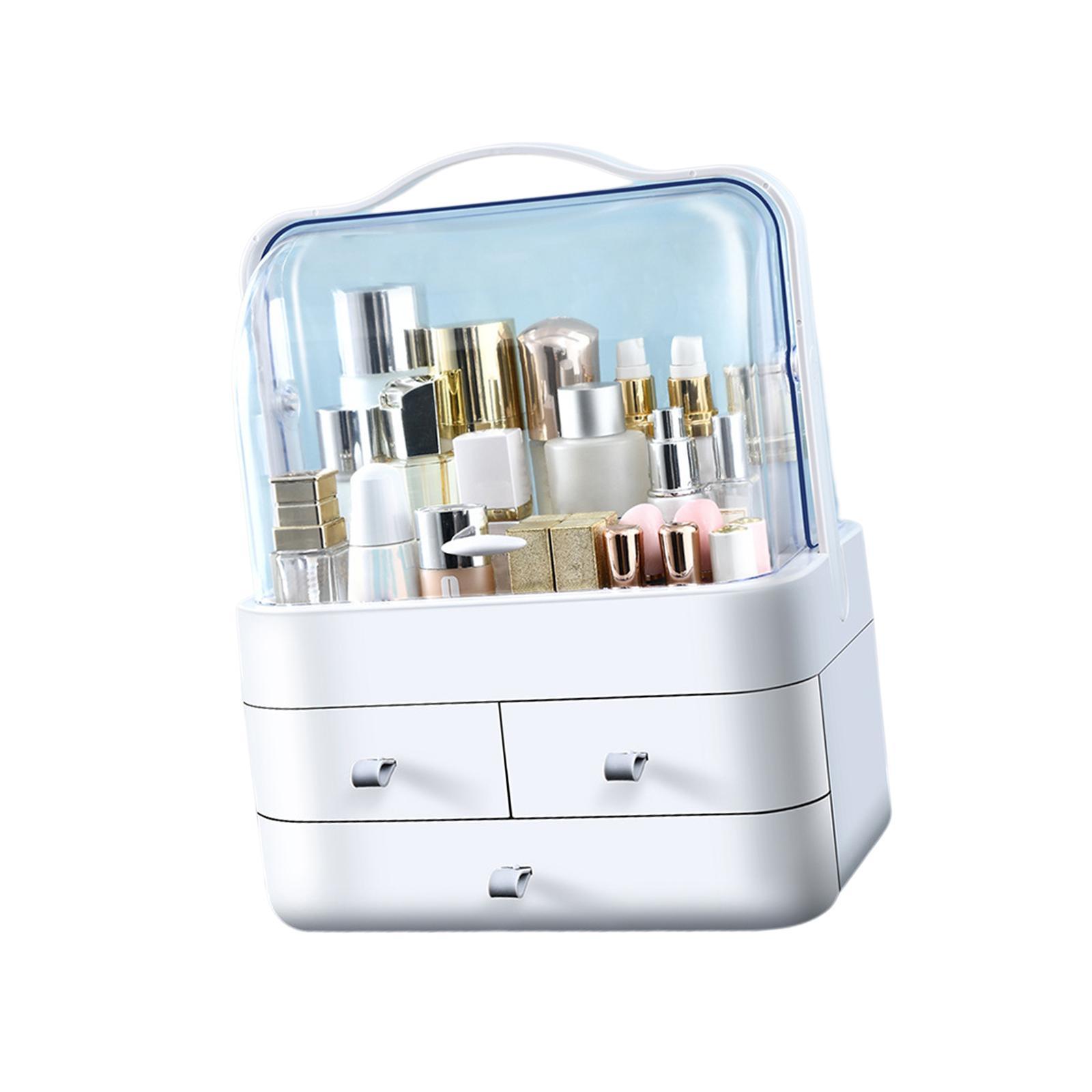 Desk Organizer with Drawer Makeup Storage Organizer Storage Drawers Case Makeup Holder Cosmetic Organiser Case for Desk Dorms Dressing Table
