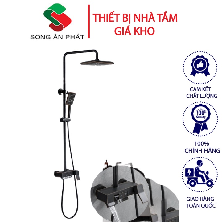 Sen Tắm Đứng Phím Đàn Đen RS Sc006 – Thiết Bị Nhà Tắm Giá Kho