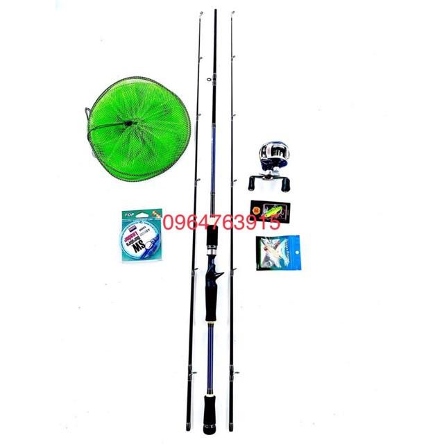 Bộ cần lure máy ngang với cần 2 ngọn chuyên lure
