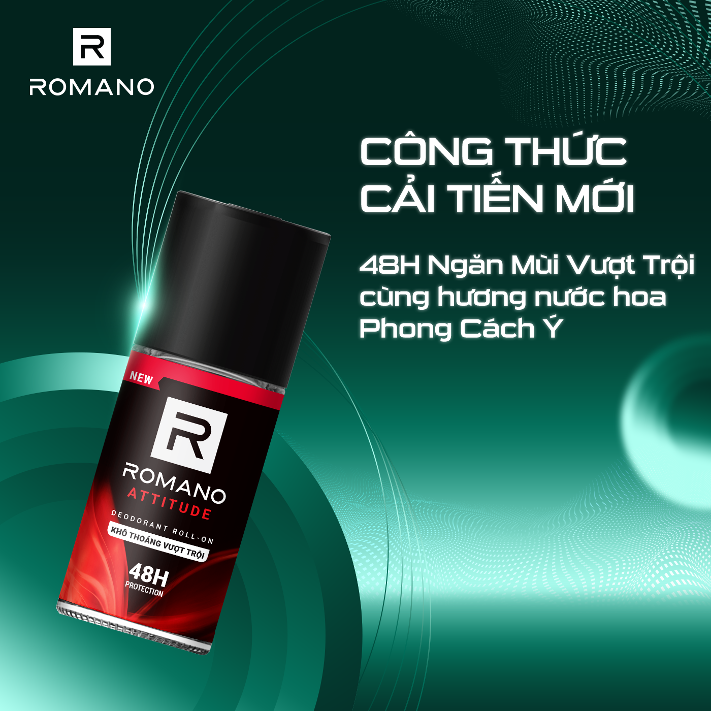 Combo 2 Lăn khử mùi Romano kháng khuẩn & khô thoáng cả ngày 50mlx2 Attitude