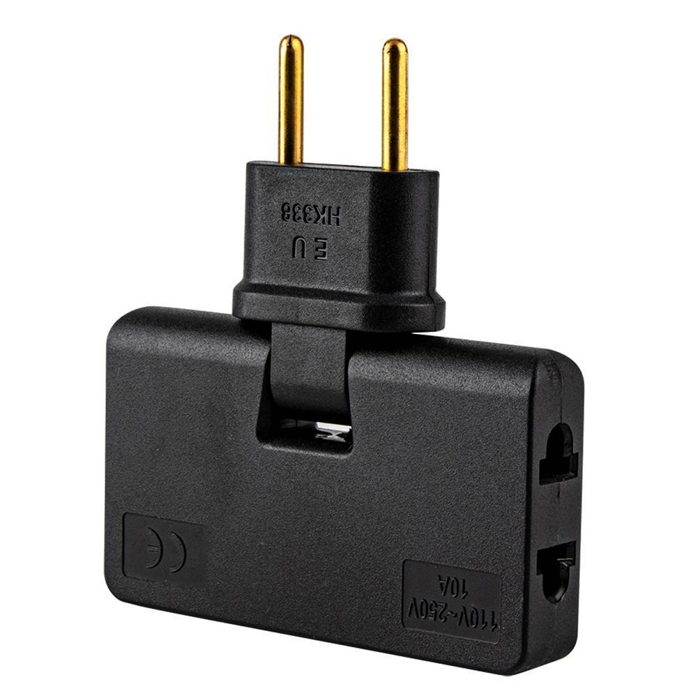 Xoay phích cắm EU Trình chuyển đổi một trong ba phần mở rộng 180 độ Plug Multi Plug Mini Slim Wireless Outlet Bộ điều hợp ánh sáng thuận tiện