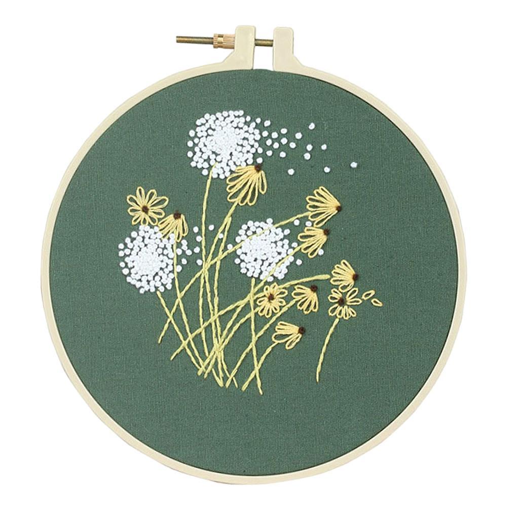 DIY Ribbon Flower Embroidery Starter Frame Set Cross Stitch