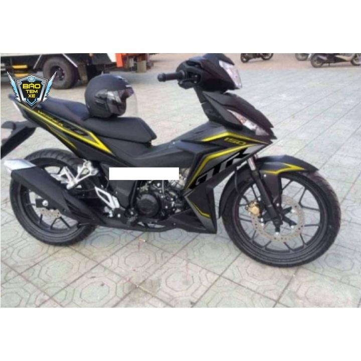 Tem rời dán xe winner GTR vàng đen