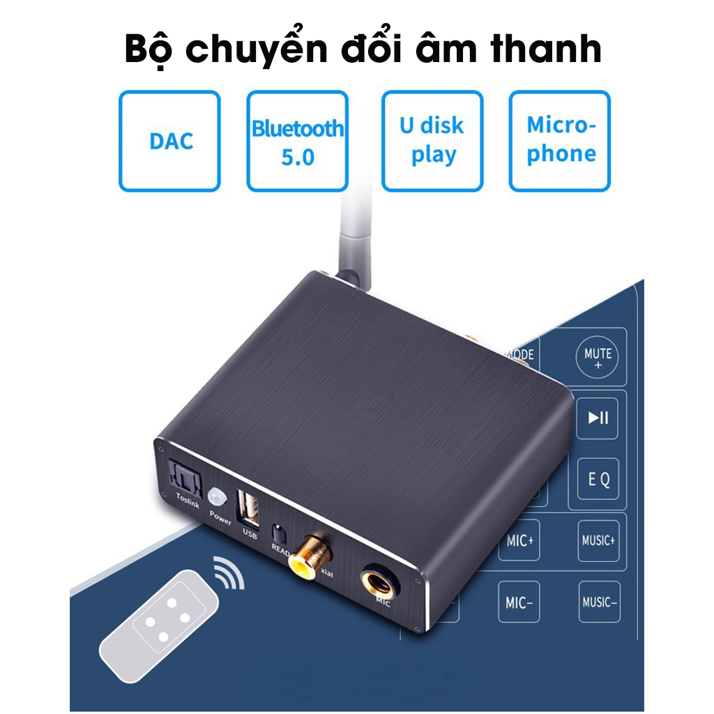 Bộ Chuyển Đổi Âm Thanh Quang Học YIQIAN YQ-31 Kết Nối Bluetooth 5.0 Dành Cho Điện Thoại -Phiên Bản Mới 2020 -4184 - Hàng Nhập Khẩu