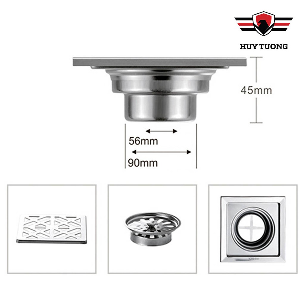 Phễu thoát nước tự động chống mùi hôi inox 304