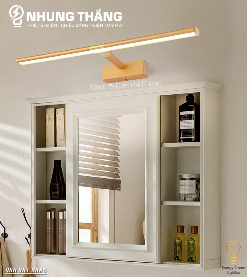 Đèn soi tranh - Đèn rọi gương Led Model 5058 40cm 8w 3 Chế Độ Ánh Sáng - Điều chỉnh được góc chiếu - Có Video