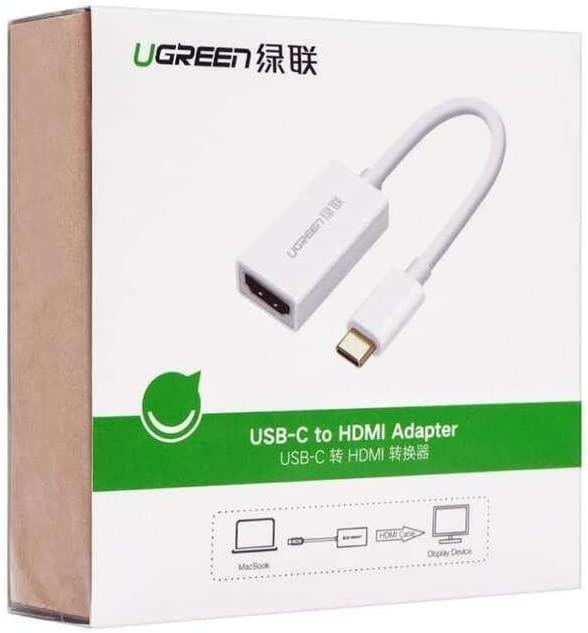 Ugreen UG4027340273TK 15CM màu Trắng Cáp chuyển đổi TYPE C sang HDMI hỗ trợ 4K*2K 3D - HÀNG CHÍNH HÃNG