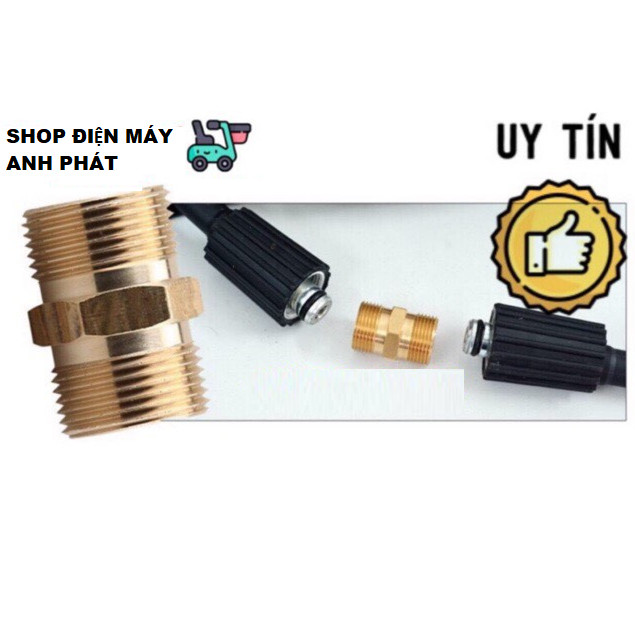 Nối dây xịt rửa xe bằng đồng,ĐK ren Ø22mmxØ1.5mm,M22X1.5A