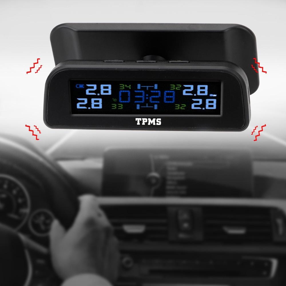 Hệ thống cảnh báo áp suất lốp xe hơi TPMS kèm 4 cảm biến