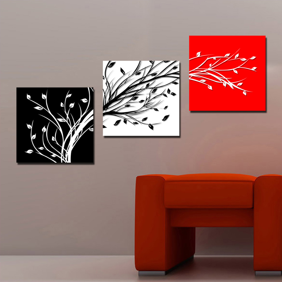 Tranh treo tường, tranh trang trí PP_ NT364 bộ 3 tấm ghép