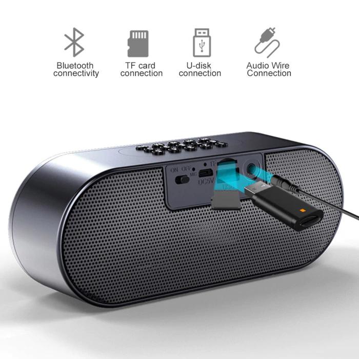 Loa Gaming bluetooth Mắt Cú Manovo M6 Kèm Led , Âm thanh cực hay, bass ấm , hỗ trợ thẻ nhớ, USB, AUX-Hàng nhập khẩu