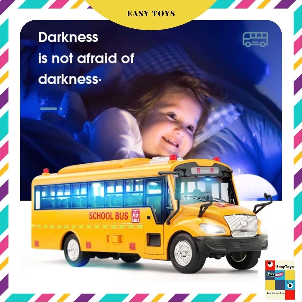 Đồ Chơi Ô Tô Xe Buýt School Bus Cho Trẻ Em Mở Các Cửa, Có Đèn, Âm Thanh