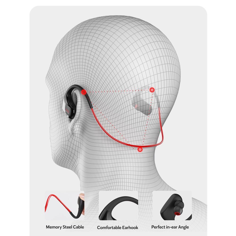 Tai Nghe Bluetooth Thể Thao Dacom G93 Chống Nước Ipx7 Không Dây 20 Giờ
