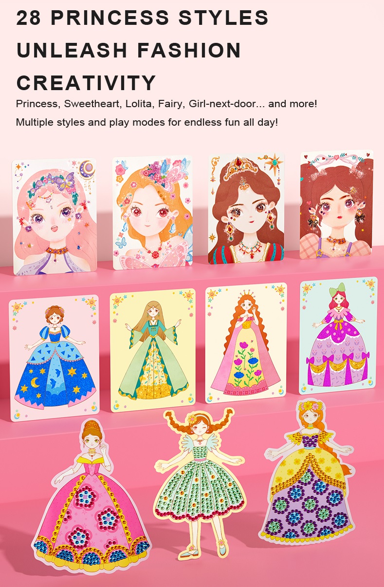 Bộ Đồ Chơi Trang Điểm và Thiết Kế Thời Trang Công Chúa 3in1 – Mideer Dress Up Game Set – Princess Makeup Kit