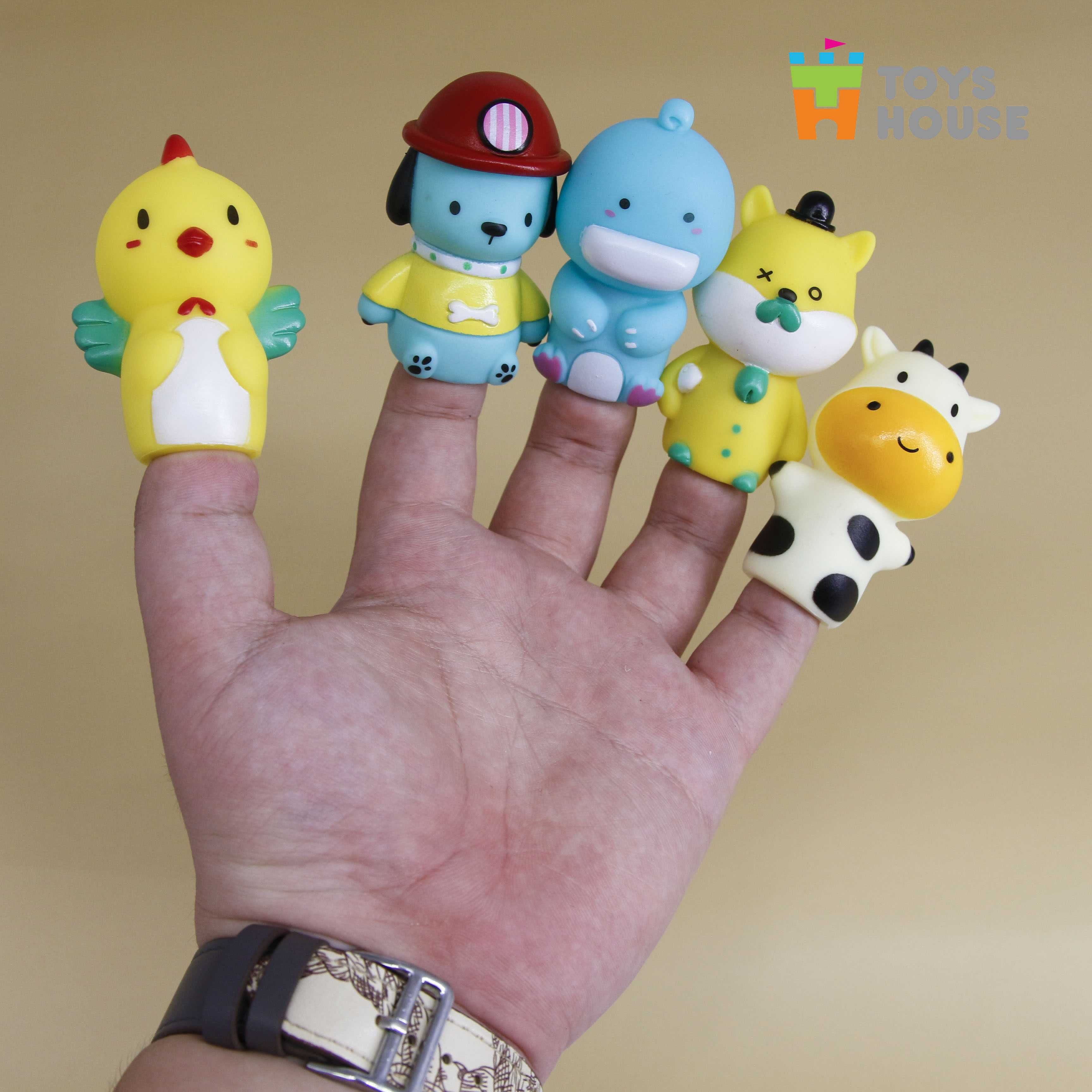 Đồ chơi Rối ngón tay chơi ú òa với bé - Toyshouse - chất liệu cao su mềm - BPA free