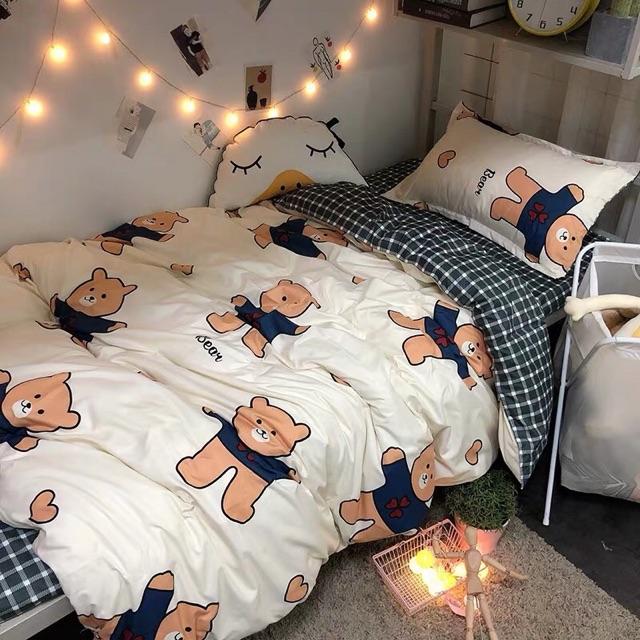 Set Cotton Poly Chú Gấu Hàng Nhập Khẩu Cao Cấp