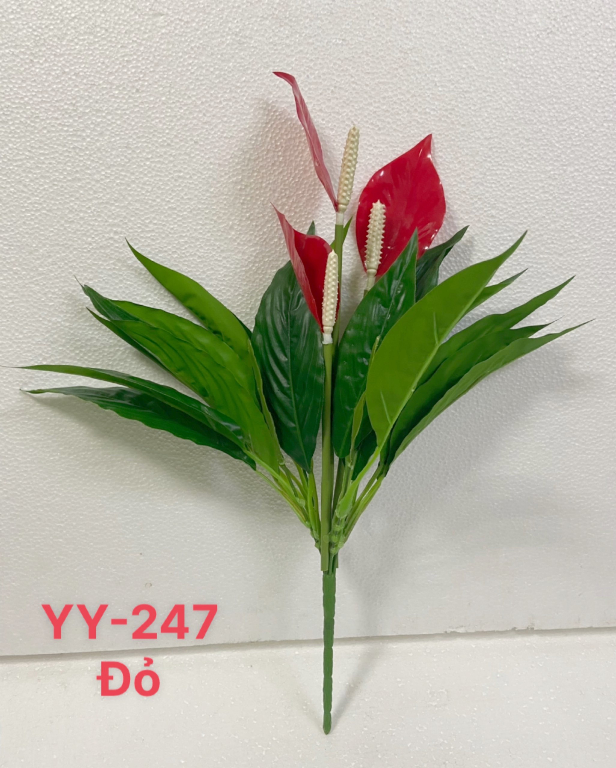 Hoa giả, cây giả trang trí, cây lan ý giả cao 45cm - YY-247 (chưa bao gồm chậu)
