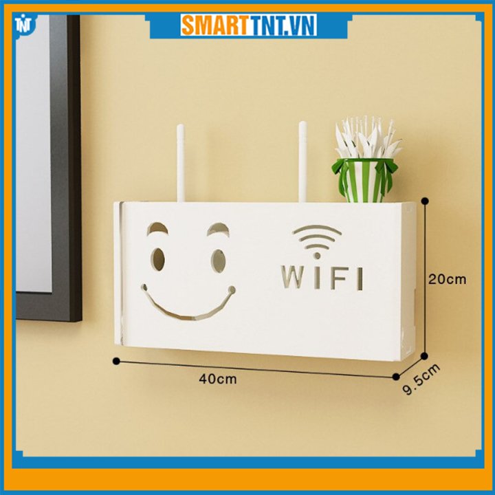 kệ wifi treo tường hình mặt cười