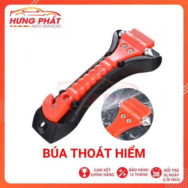 Búa Phá Cửa, Thoát Hiểm Khẩn Cấp 2in1, An Toàn, Dụng Cụ Đa Chức Năng Cho Xe Ô Tô