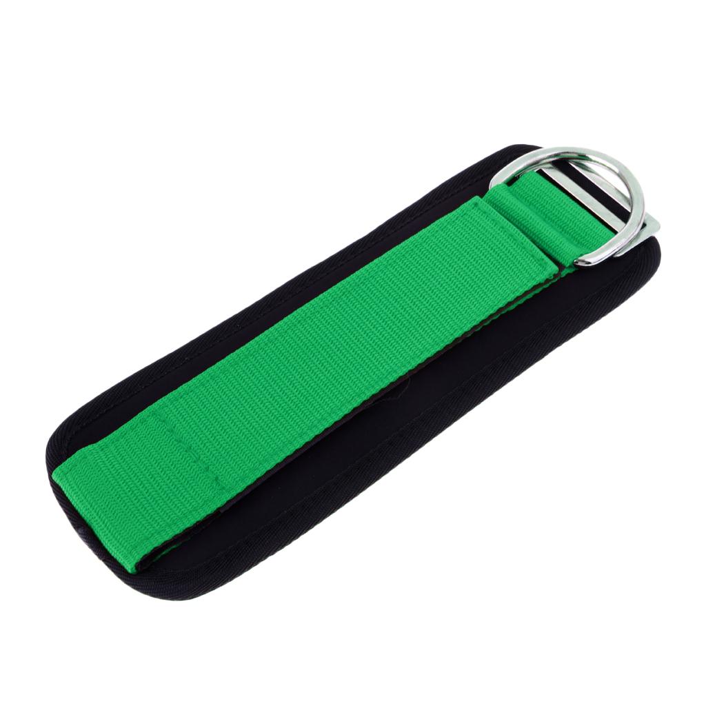 Fitness Ankle Straps Strength Pull Exercise Training Anchor D-ring Green