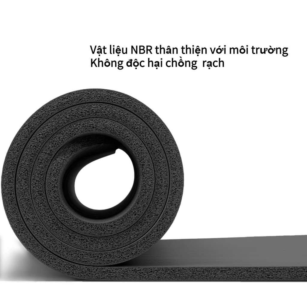 OneTwoFit Thảm tập yoga chống trượt dày 10mm có túi đựng yoga mat 183cm x 61cm OT059