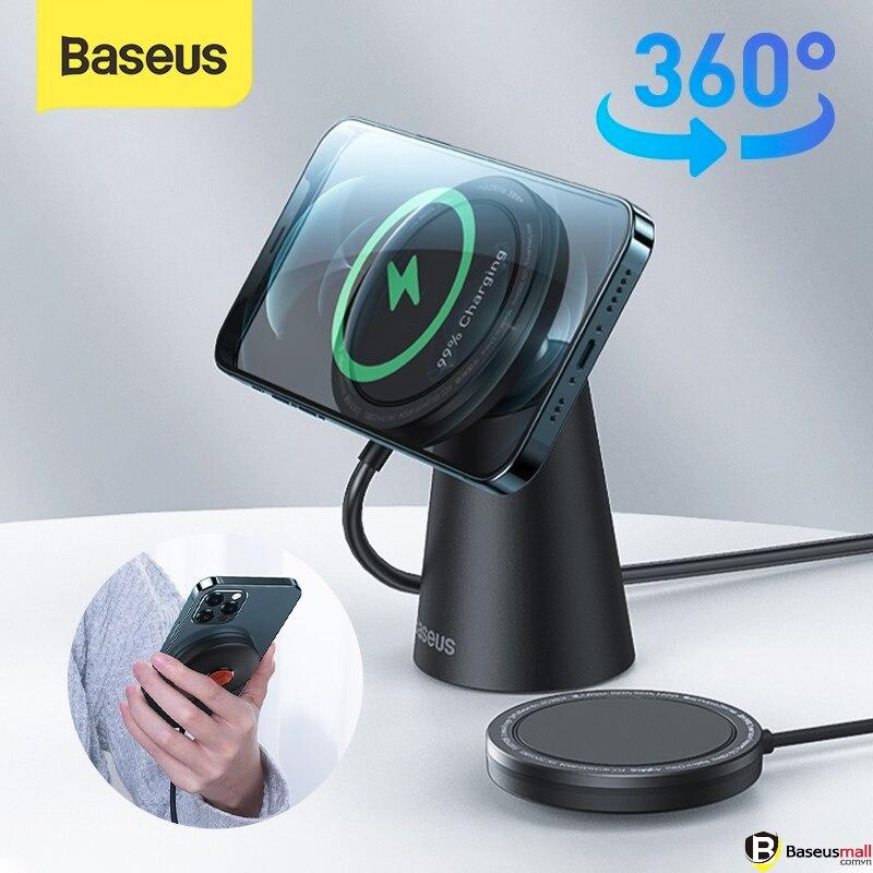 Baseus -BaseusMall VN Bộ sạc không dây Baseus Vertically and Horizontally Magnetic Changing (Hàng chính hãng)