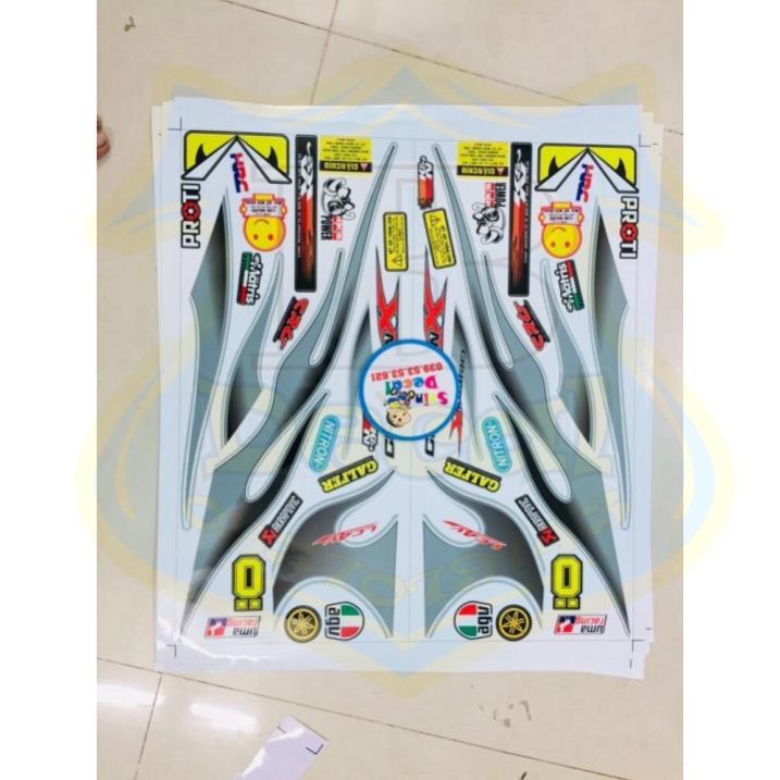 Tem rời dành cho exciter 2010 lửa trắng xanh ngọc