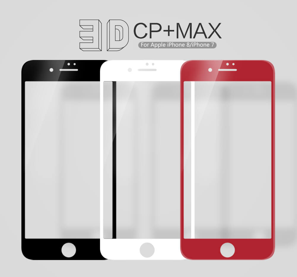 Miếng dán kính cường lực 3D full màn hình cho iPhone SE 2020 / iPhone 7 / 8 hiệu Nillkin CP+ Max - Hàng chính hãng