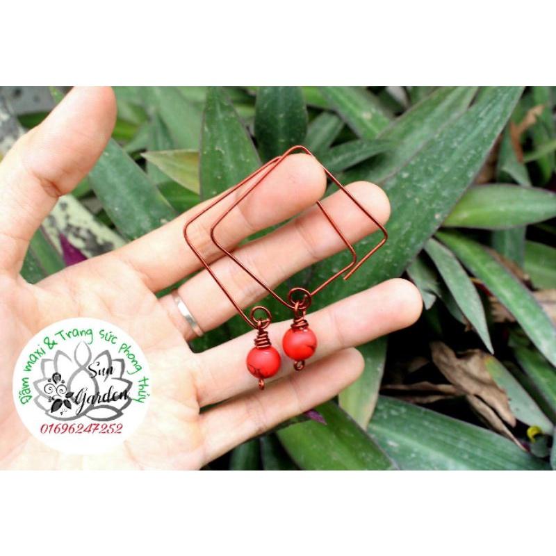 Bông tai dây đồng độc đáo cá tính