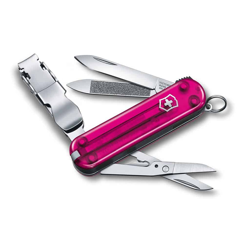 Dụng Cụ Đa Năng Victorinox Nail Clip 580 Pink Transp 0.6463.T5 Hàng chính hãng