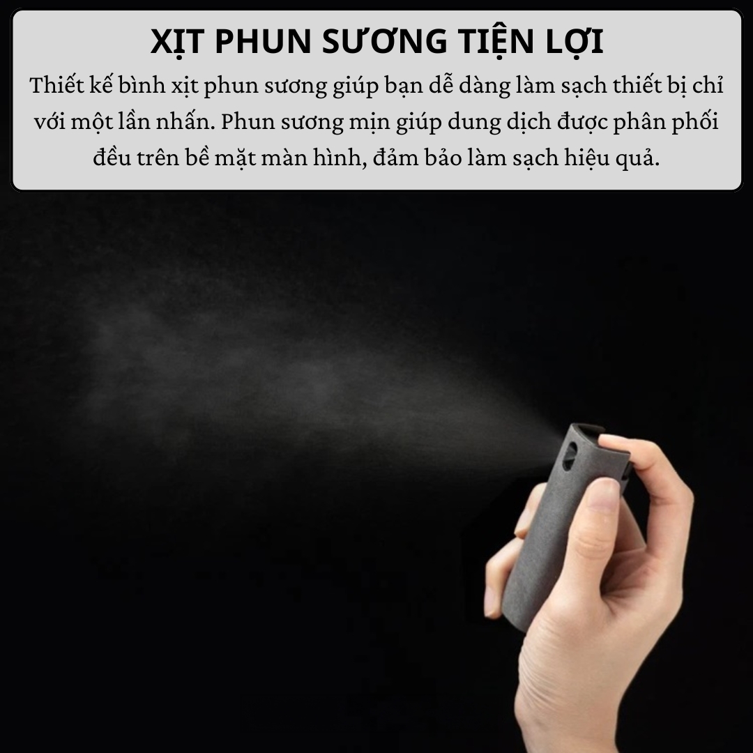 Bộ Vệ Sinh Màn Hình iPhone, macbook HOTCASE All In One Portable Cleaner Có Dung Dịch Diệt Khuẩn Và Cán Lau Siêu Sạch - Hàng nhập khẩu