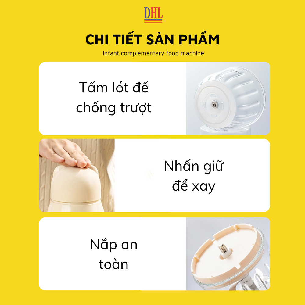 Máy xay tỏi ớt đa năng, xay thịt ăn dặm cho bé Mitomo MT-300 hàng chính hãng