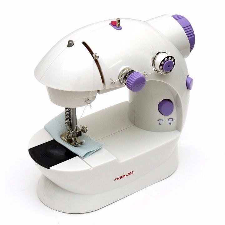 Máy may gia đình mini sm-202a tặng kèm hộp kim chỉ đa năng, đồ gia dụng FAMAHA