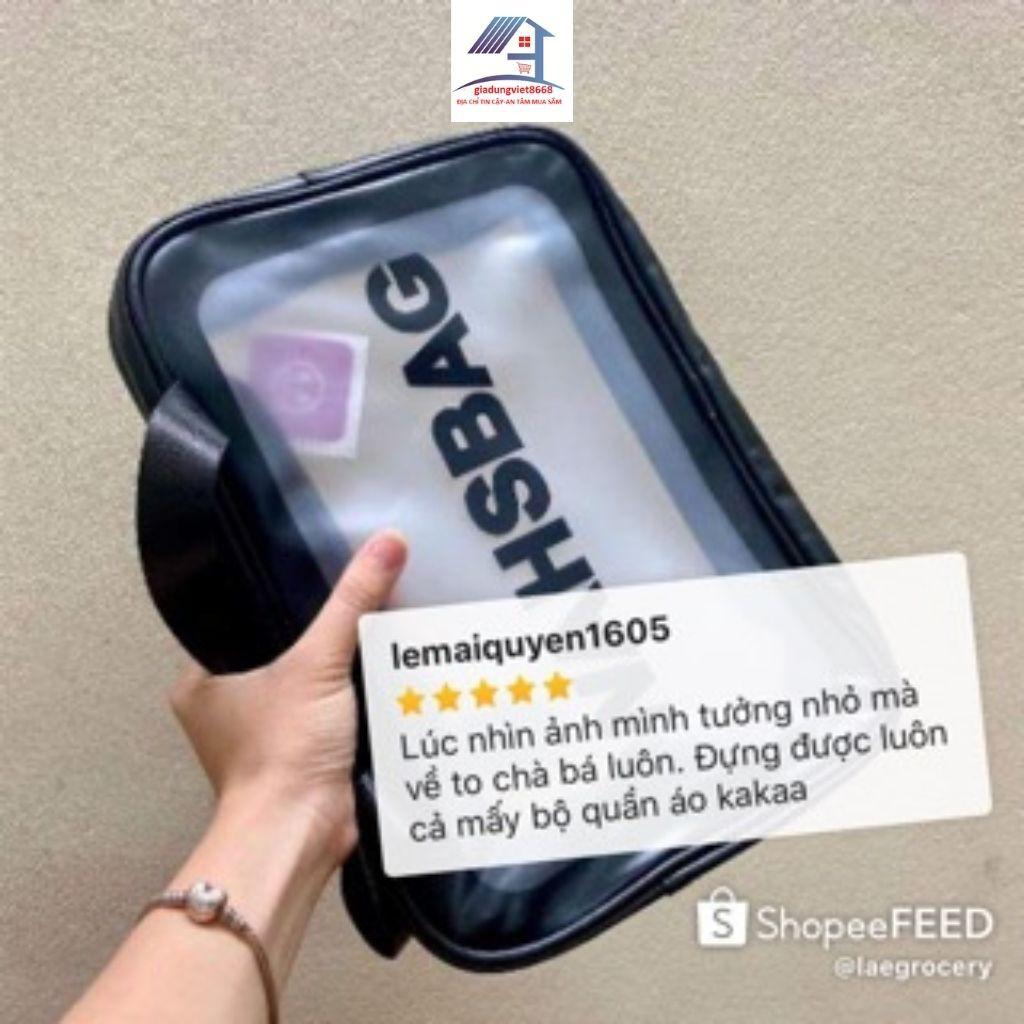 Túi đựng mỹ phẩm️ nhựa trong suốt đựng mỹ phẩm WAGBAGS đi du lịch chống thấm nước