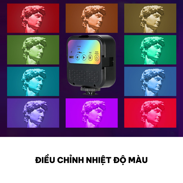 Đèn RGB vuông thay đổi màu - Hỗ trợ quay video và chụp ảnh - hàng chính hãng