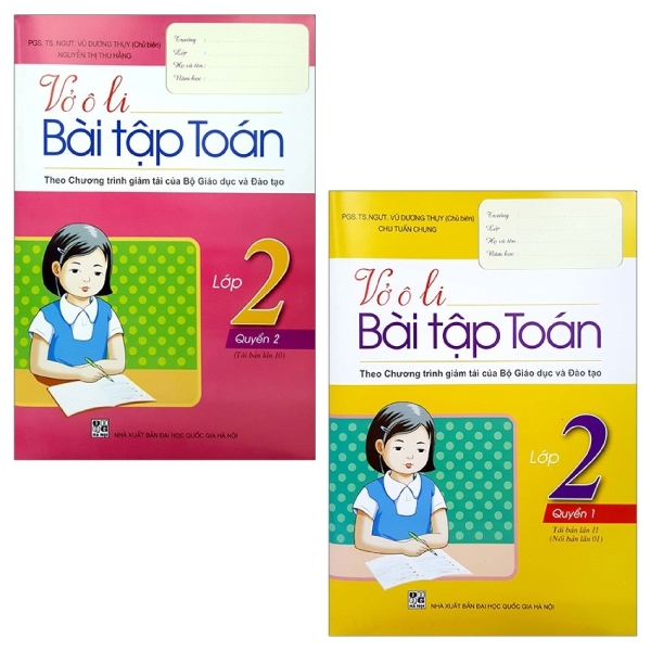 Combo Vở Ô Li Bài Tập Toán 2 (2019): Quyển 1 Và 2 (Bộ 2 Quyển)